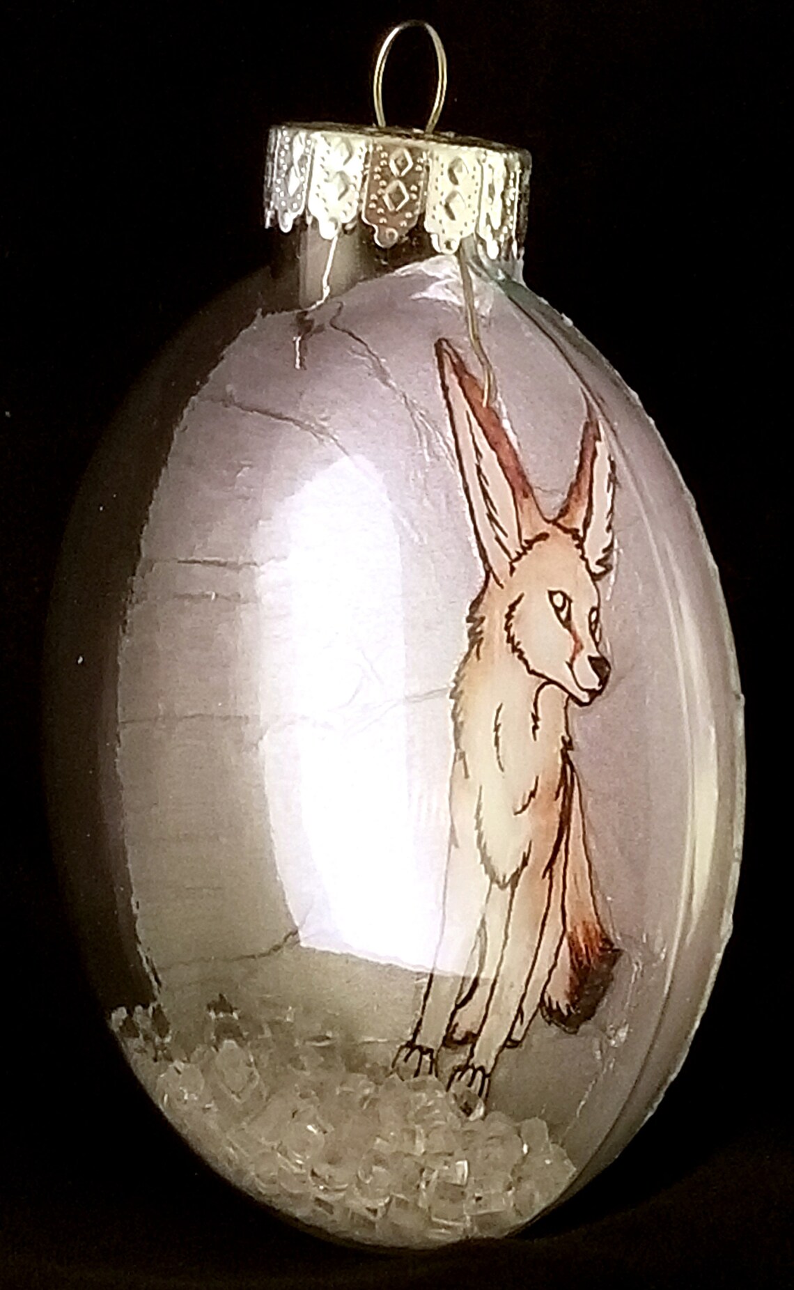 Fennec Fox Glass Ornament Etsy