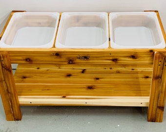 Outdoor Sensory Table Triple Bin with Shelf Outdoor Play