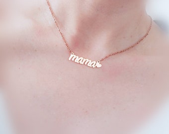 Mother's Day Gift for Mama, Gold Mama Necklace, Gift for Wife, Gift for New Mom, Gift for Her, Jewelry for Mom, Mother's Days Gift