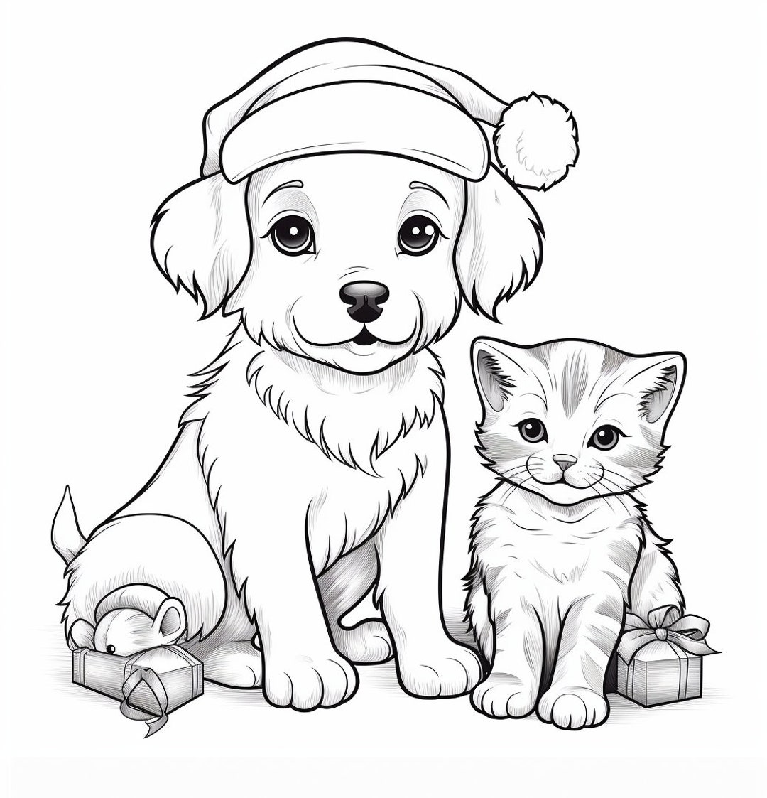 Xmas Coloring Pages 150 Holiday Coloring Bundle Digital Printable ...