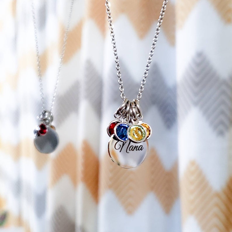 Nana and grandkids birthstone necklace,Personalized christmas gift for nana,Gift for nana,Grandkids birthstone jewelry,Nana necklace