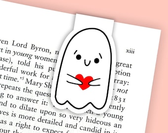 Lindo marcador magnético fantasma de Halloween / accesorio de libro de mantenimiento de páginas pequeño regalo para lectores amantes de la lectura Bookish Spooky Adorable Kawaii