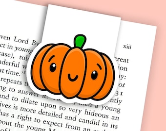 Pumpkin Magnetic Bookmark | Bookmarks Reader Reading Accessories Bookish Lovers Gift Ideas Gifting Halloween Spooky Autumn Autumnal