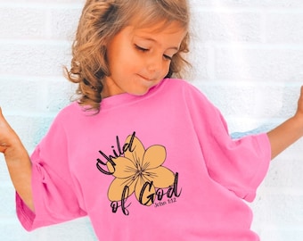 Christian Shirt for Kids Summer Christian Shirts Youth Jesus Kids Apparel Girl Jesus Shirts Christian Kids Cross Shirt Girl Jesus Shirt