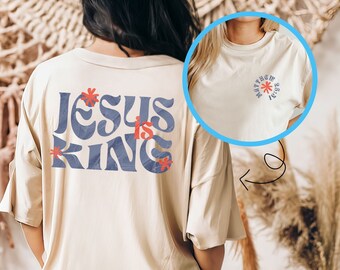 Trendy Christian Shirt Jesus is King Shirt Christian Apparel Christian Merch Jesus Apparel Christian Aesthetic Clothing Jesus Tshirt