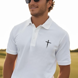 Christian Polo Mens Christian Shirt Mens Polo Shirt Christian, Church Shirt for Men Faith Shirt Jesus Polo Shirt, Guys Christian Shirt