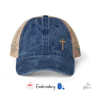 Embroidery Christian Hat for Women, Faith Baseball Cap, Ponytail Hat, Scripture Hat, Mission Trips, Cute Christian Hat, immagine 14