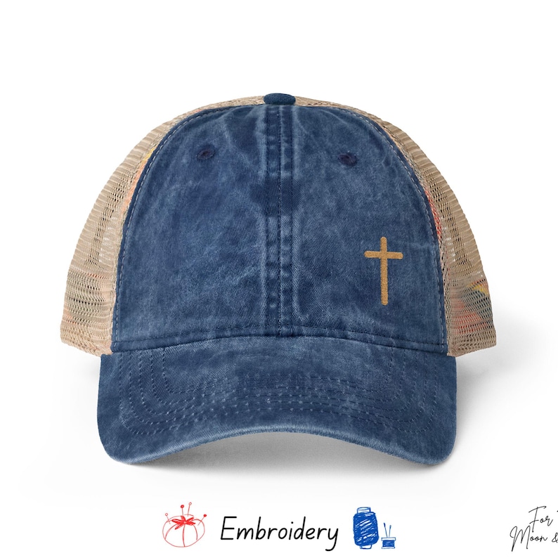 Embroidery Christian Hat for Women, Faith Baseball Cap, Ponytail Hat, Scripture Hat, Mission Trips, Cute Christian Hat, immagine 14