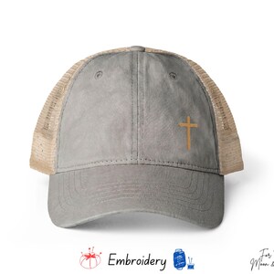 Embroidery Christian Hat for Women, Faith Baseball Cap, Ponytail Hat, Scripture Hat, Mission Trips, Cute Christian Hat, immagine 12