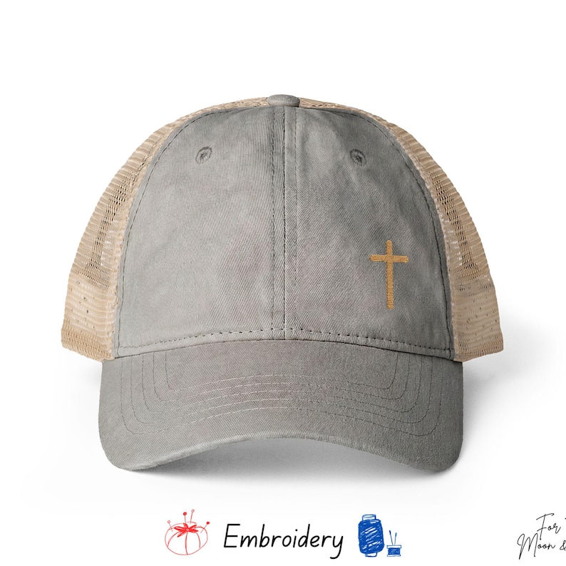 Embroidery Christian Hat for Women, Faith Baseball Cap, Ponytail Hat, Scripture Hat, Mission Trips, Cute Christian Hat, immagine 12