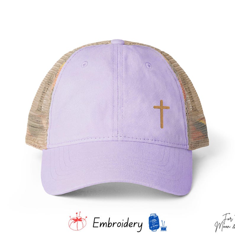 Embroidery Christian Hat for Women, Faith Baseball Cap, Ponytail Hat, Scripture Hat, Mission Trips, Cute Christian Hat, immagine 10