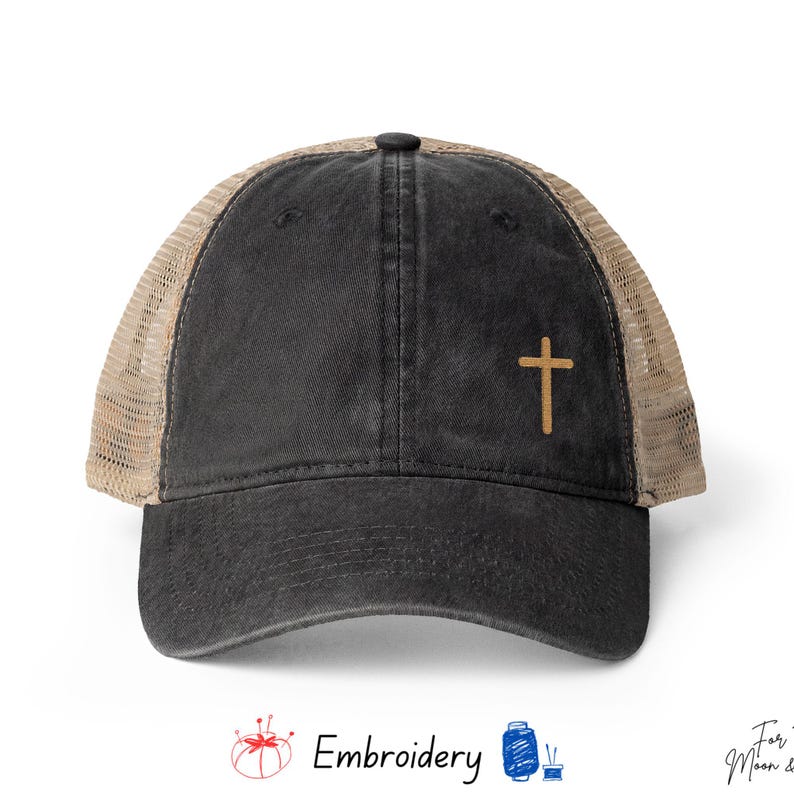 Embroidery Christian Hat for Women, Faith Baseball Cap, Ponytail Hat, Scripture Hat, Mission Trips, Cute Christian Hat, immagine 5