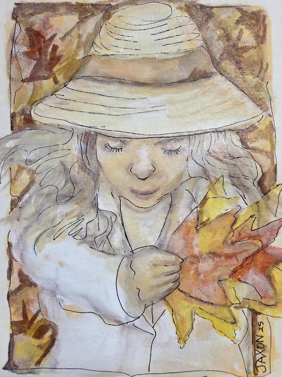 Fall Leaves - 9x12 Original on watercolor paper