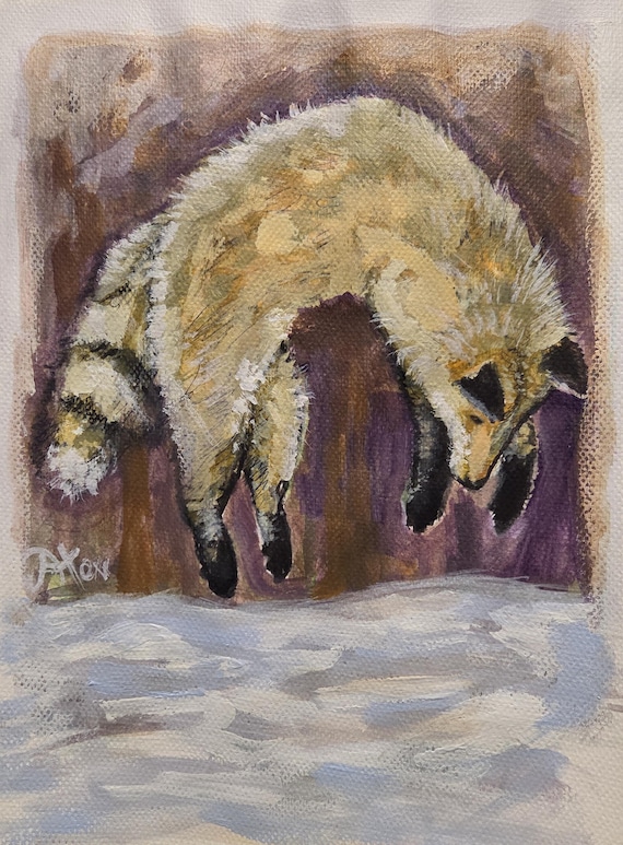 Fox Dive 9x12 Original Art Pair