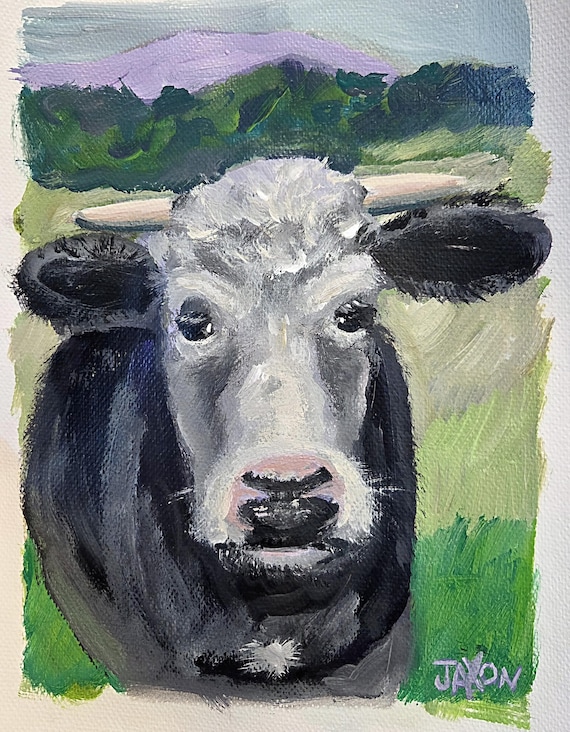 Cow - 9x12 Original Painting