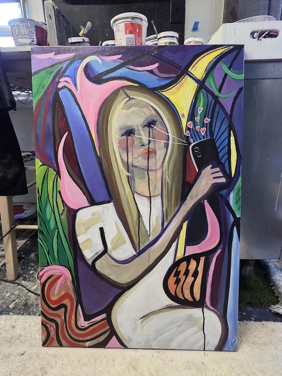 Original Acrylic on 24x36 Canvas - Not Enough