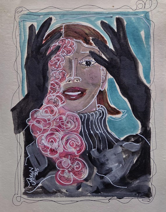 Woman Wearing Gloves