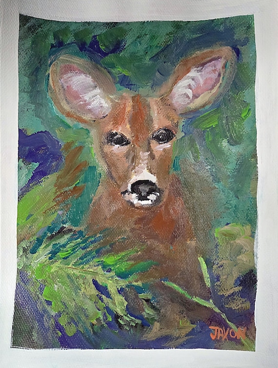 Deer Portrait - 9x12 Original Painting