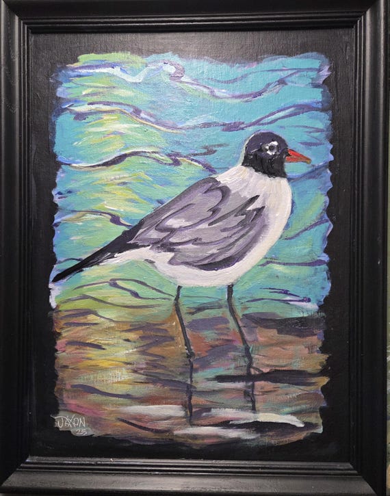 Original Acrylic on 18x24 - Shore Gull