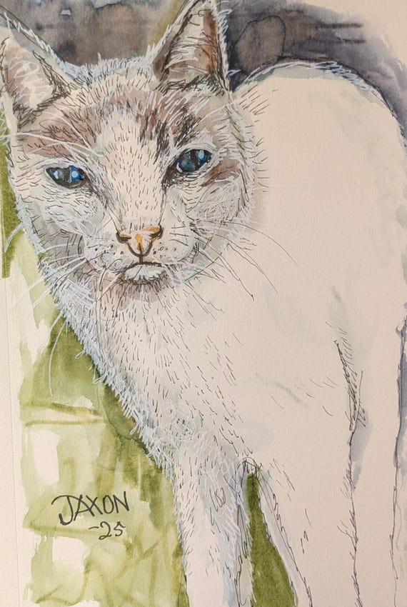 White Cat Original Art | Digital Download