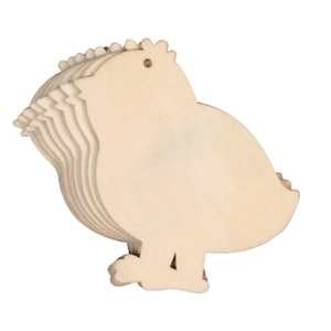 Küken Frühlingsverzierung Holzrohlinge, 8er-Set, ideal für Ostergeschenke oder Geschenkanhänger an Frühlingseiern, zur Verwendung mit Farbe, Markern oder Klebeband