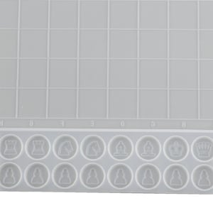 Chess or Checkers Board and Piece Silicone Mold, Make your own board game out of resin, chocolate, or wax