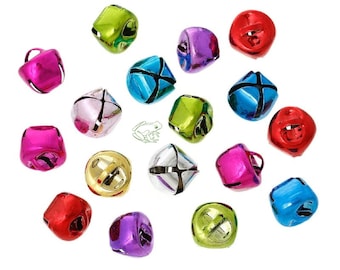 Jingle Bells Beads, set of 100, 8x8mm, Comes in a variety of colors