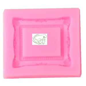 Picture Frame Silicone Mold, Use on Cupcakes, Cookies, Dollhouses, Model Trains and more