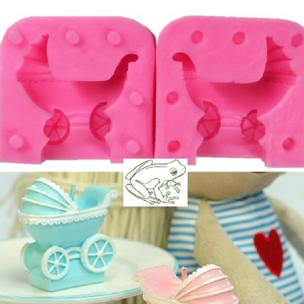 Baby Carriage Silicone Mold to make a 3D Baby Stroller