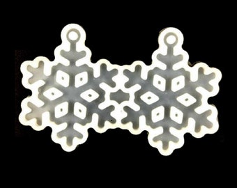 Snowflake Earring Silicone Mold, Ear mold has 2 earring pieces