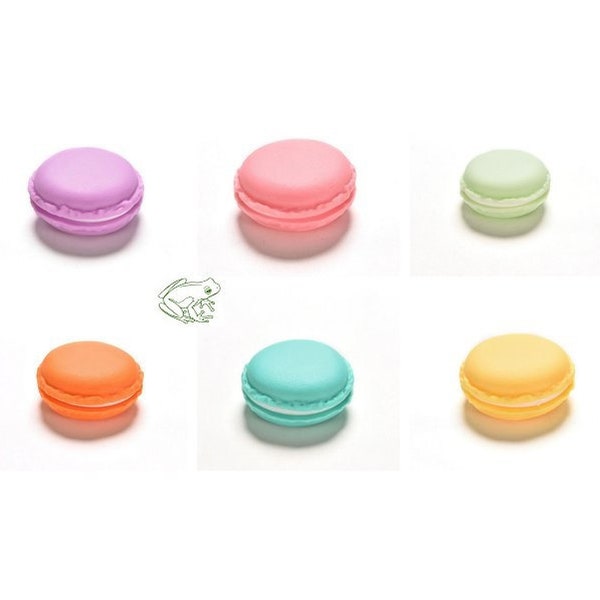 Macaroon Box, Jewelry Boxes, Plastic Cookie Box, Kawaii Packages, Purple, Pink, Green, Orange, Teal, Yellow