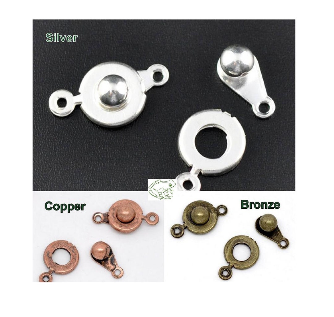 Clasp Trailer Hitch, Set of 10, 20 Pieces Total, 18x9mm, Silver