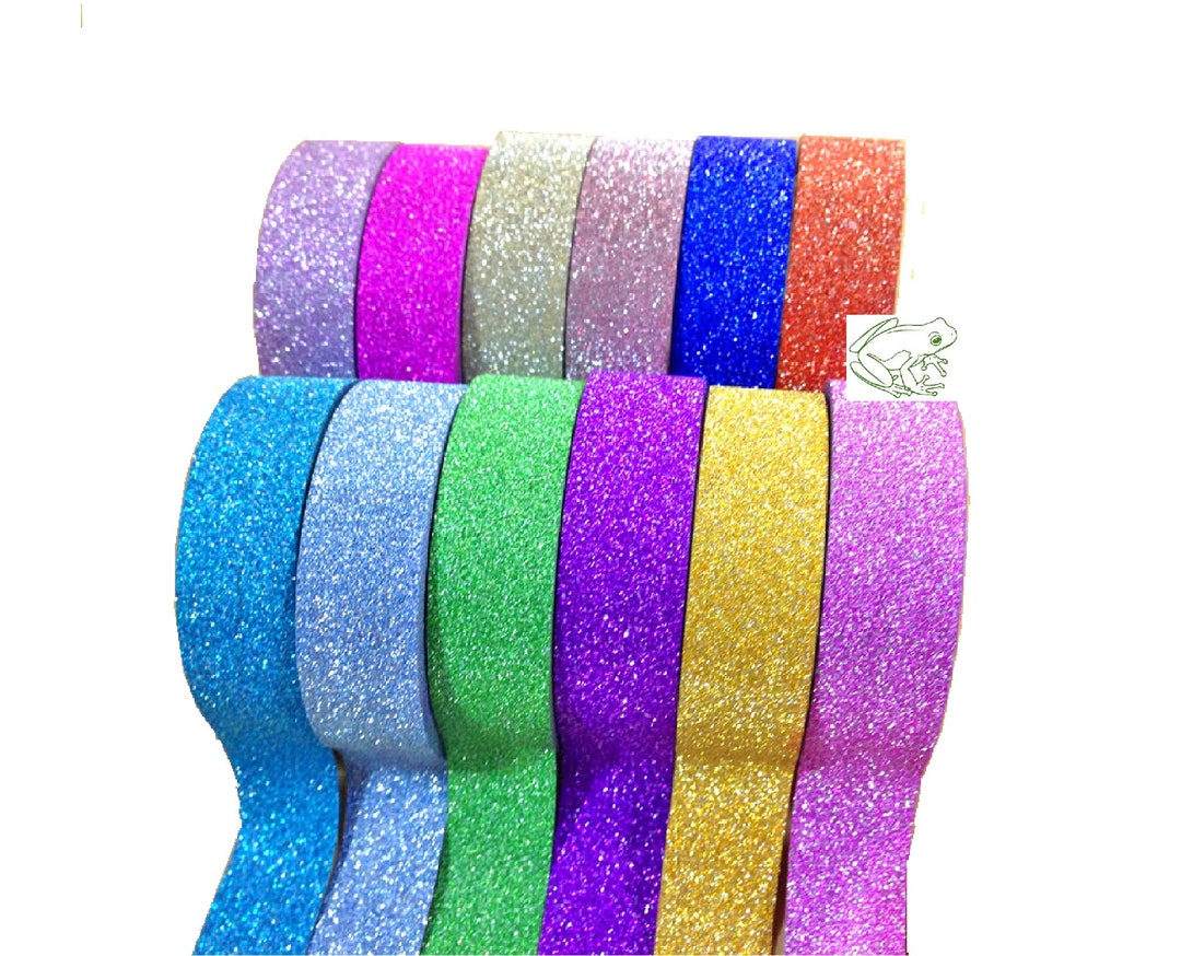 Buy Glitter Washi Tape, Set of 10, 15mm, 3m, Light Adhesive, Random Sparkly  Set for Your Planner, Journal, Picture Frames, or Other Projects Online in  India 
