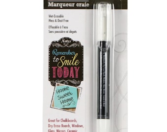 White Chalk Writer Pen, Great for Chalkboards, Dry Erase Boards, Windows, Glass, Mirrors, Ceramic, and Metal