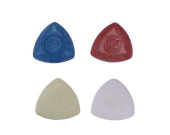 Triangle Tailor Chalk, 2 Pieces, You chose the color yellow, white, blue or red, Use with dark or light fabrics