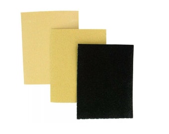 Juego de papel de lija con 36 piezas, 4,5 x 5,5 pulgadas, contiene P80, P240, P400, P100 y P150, ideal para proyectos de carpintería