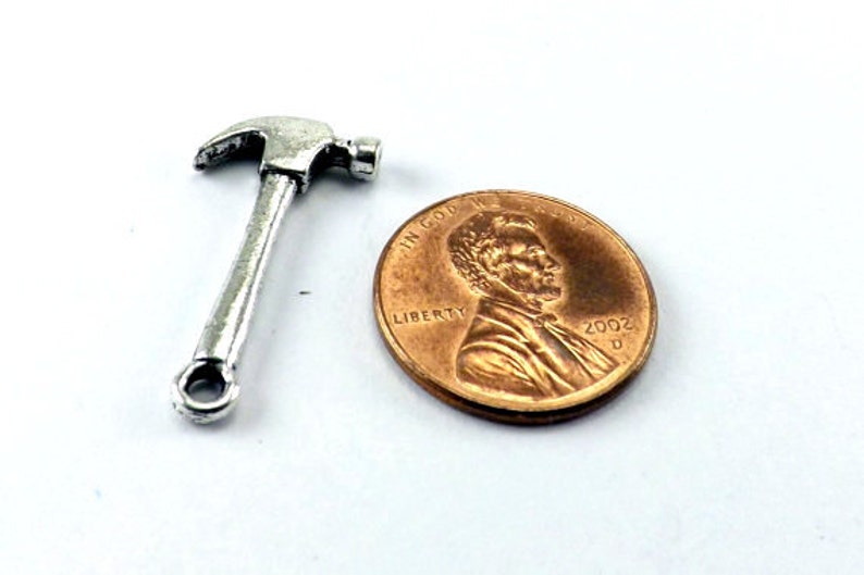 Hammer Charms Set of 5 25mm x 13 mm Construction charm DIY Etsy