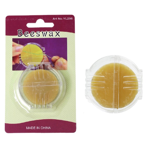 Beeswax Thread Strengthener and Conditioner for Sewing or Beading, Container has 6 holes for easy and clean use