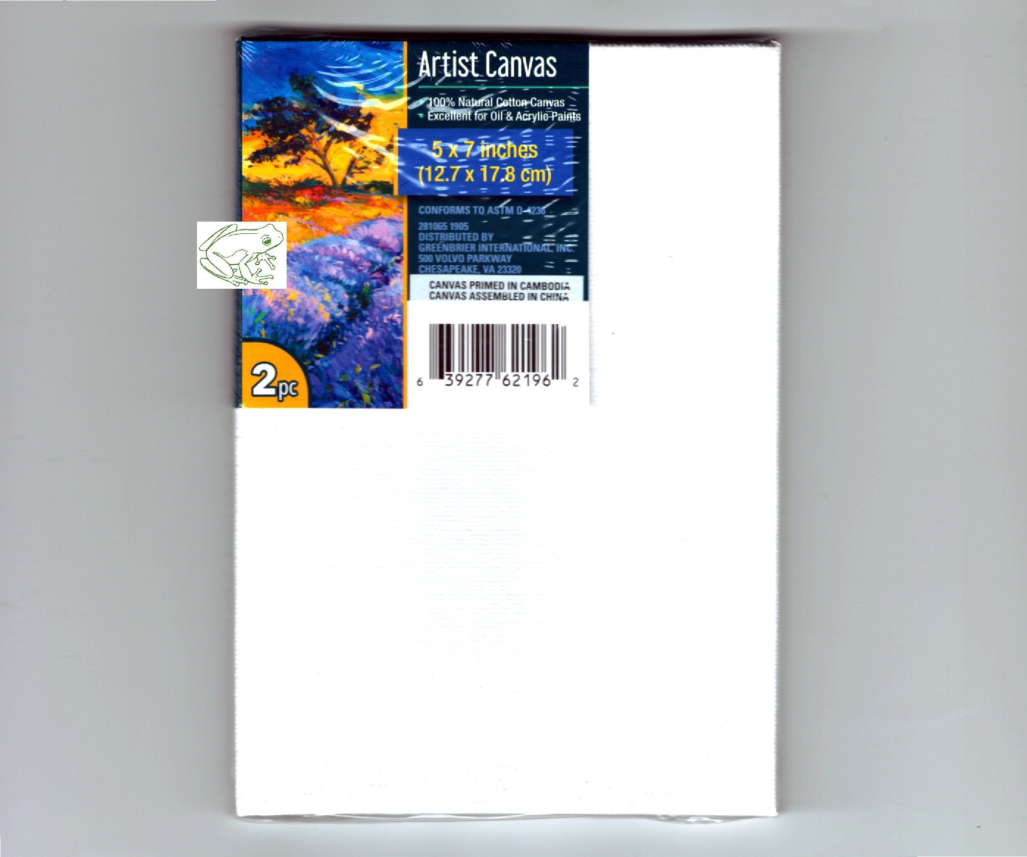 White Artist Canvas Set, Set of 2, 5x7 In, Use With Paint, Markers, or  Tapes 