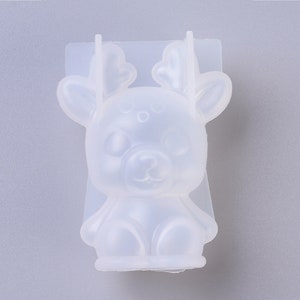 Reindeer 3D Resin Silicone Mold, Make your own kawaii style deer, 57mm or 2.24 inches