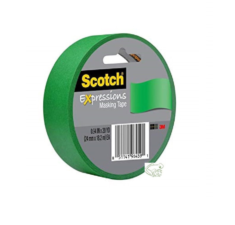 Scrapbooking Decorative Green Tape Primary Green 0.94 in x 20 yd Scotch Expressions Masking Tape Mosaics Collages
