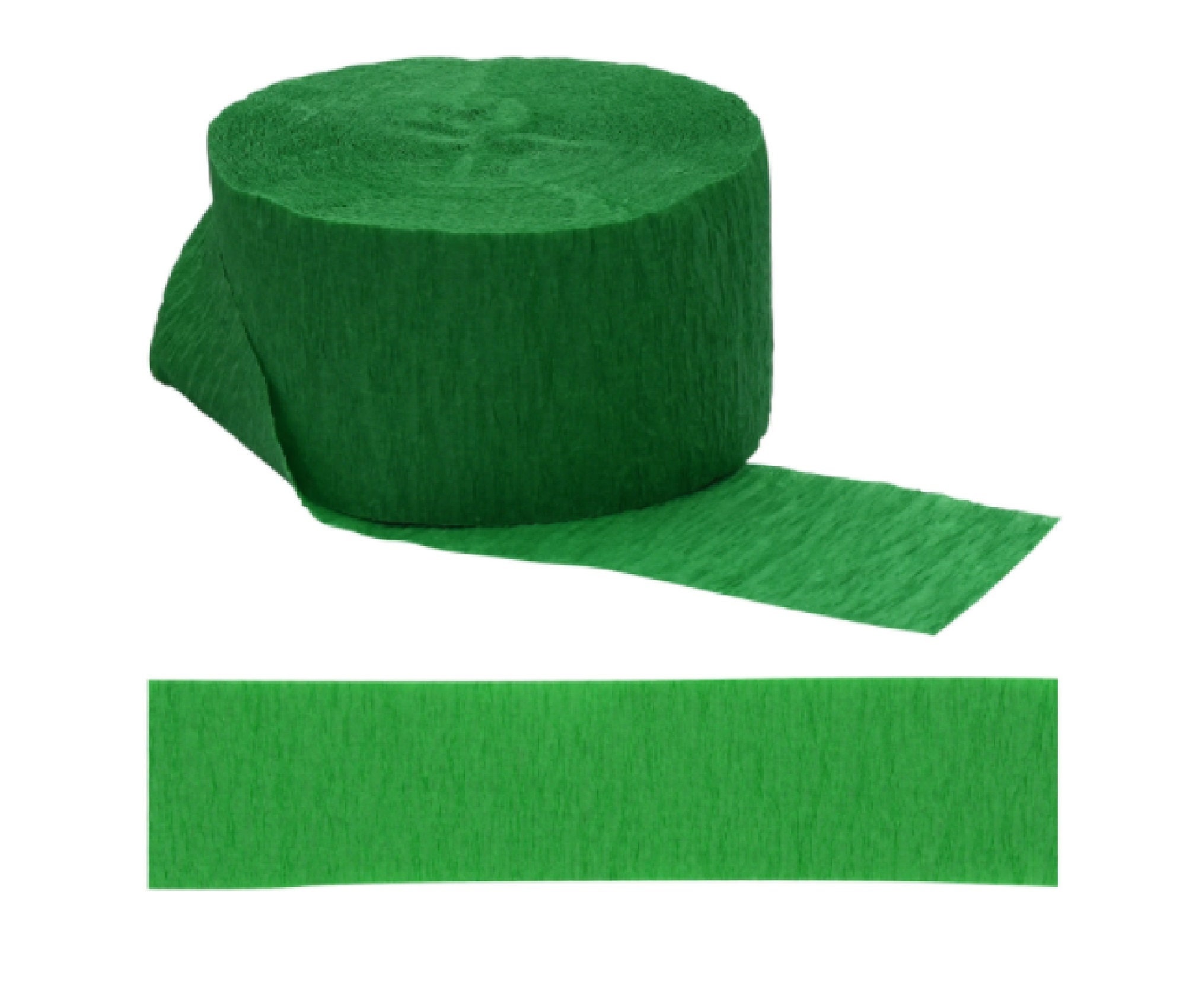 Green Crepe Paper Streamers 150 Ft X 1.75in 