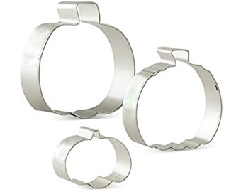 Pumpkin Cookie Cutter, Set of 3, Great for Halloween and Thanksgiving