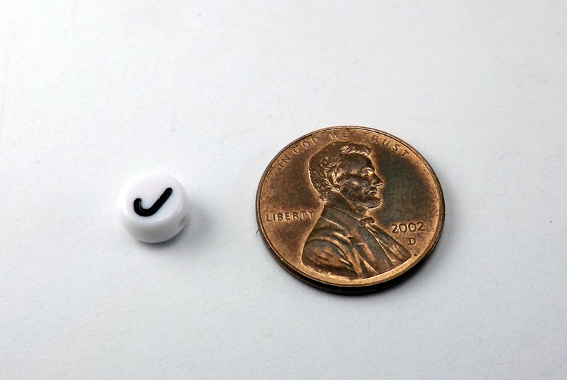 Letter Bead J Beads Set of 25 7mm Alphabet Beads ABC Etsy