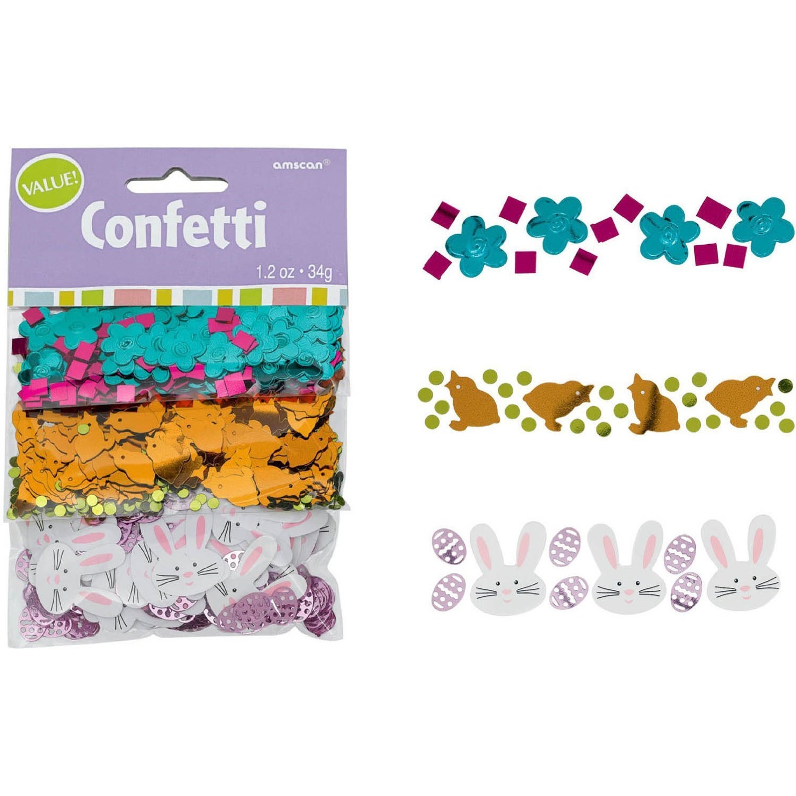 Easter Confetti 1.2oz Glitter Foil Confetti Card Stock Etsy