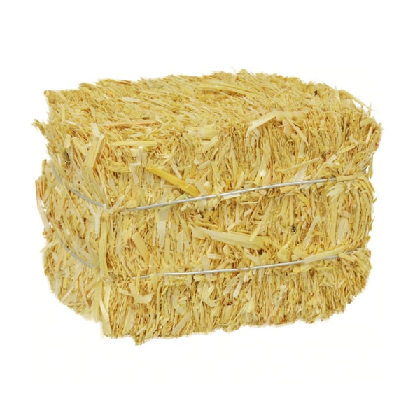 Miniature Straw Bale, Sold Individually, 2.5 x 3.5 inch, Add to farm scenes, bonfire dioramas, or nativity scenes