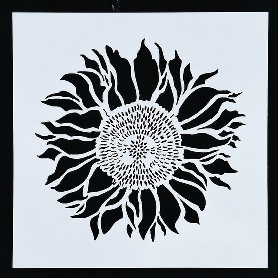 Download Sunflower Stencil for painting scrapbooking baking drawing ...