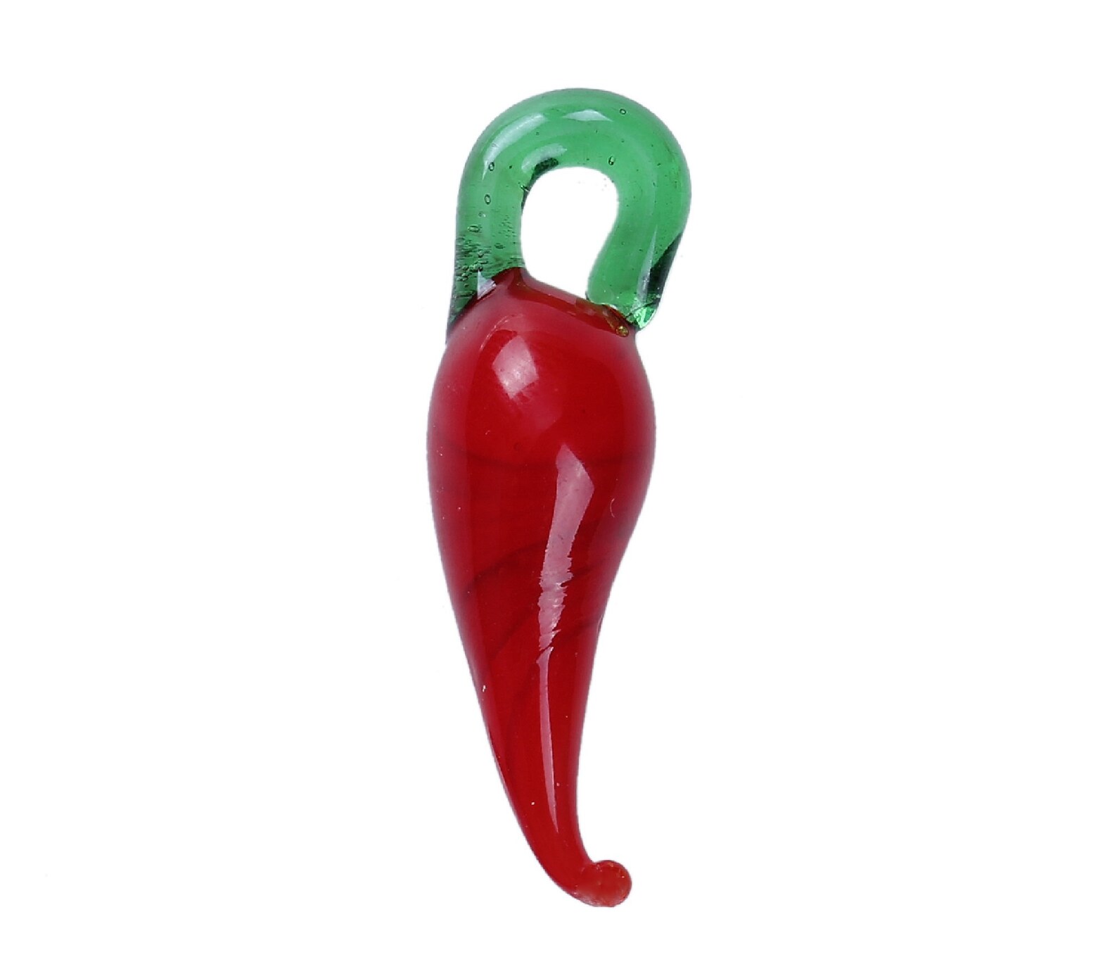 25 Glass Chili Pepper Charms Cayenne Lampwork Glass Peppers Etsy