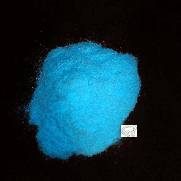 Glow in Dark Blue Powder Pigment Dye, 10g packet, Add to resin for glowing pieces