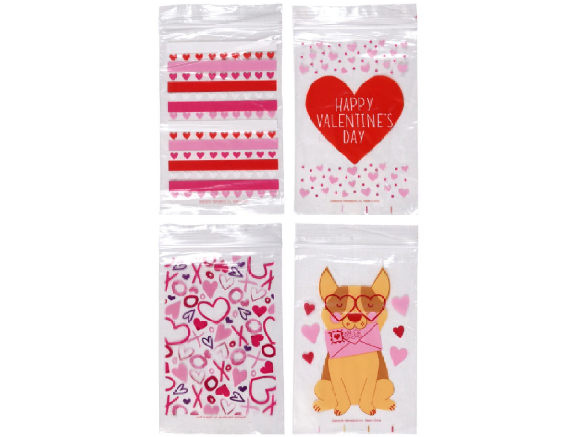 Valentine Zip Top Treat Bags 30 38x575 in Taschen in 4 | Etsy